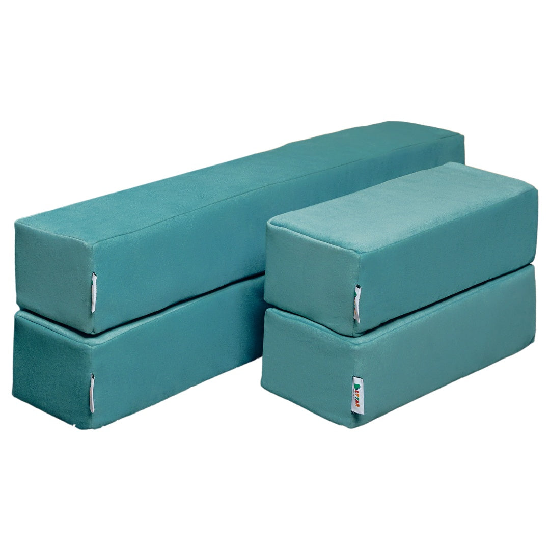 Bettar Play Long and Short Cushions - Ocean Green